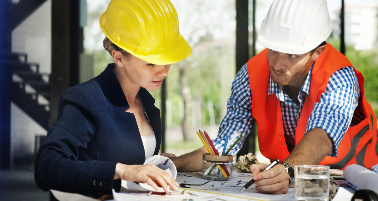 Woman Engineer at Site Construction