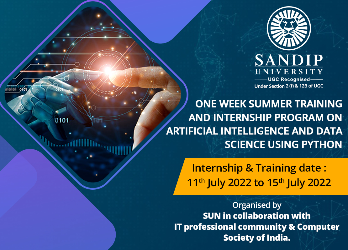 One Week Summer Training and Internship Program on Artificial Intelligence and Data Science using Python