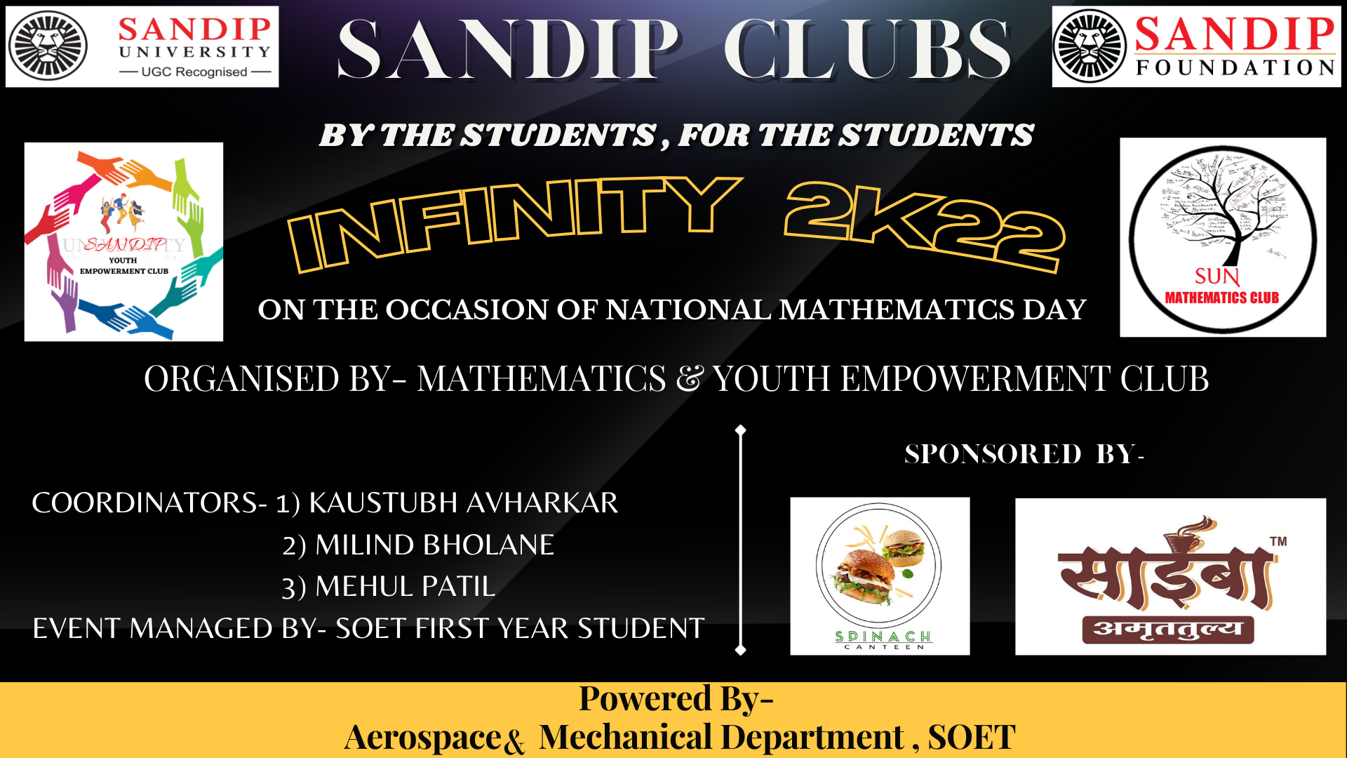 Celebration of National Mathematics Day as Infinity 2022