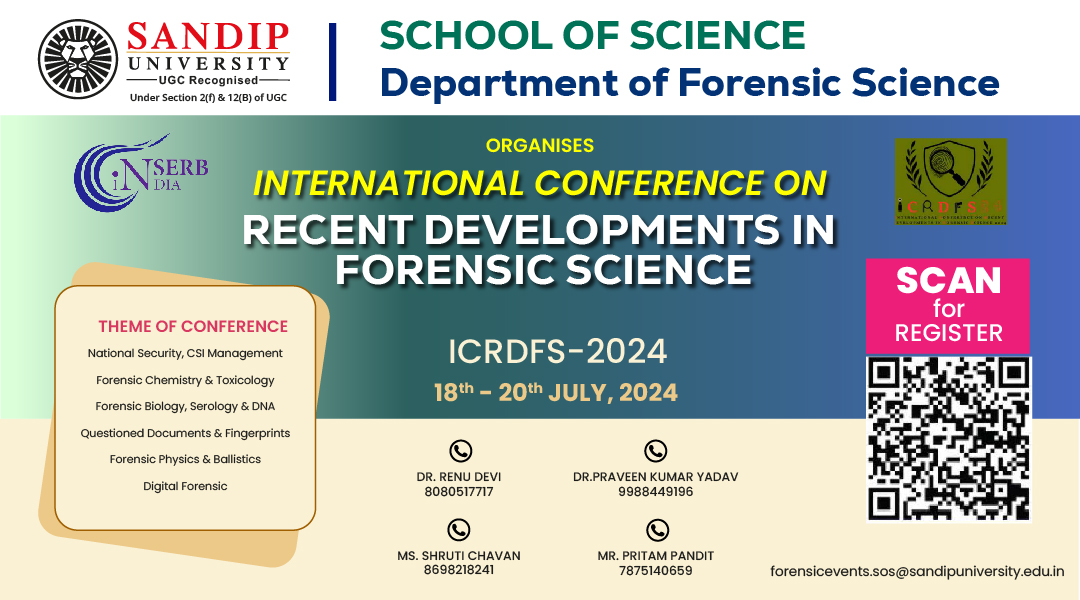 International Conference on Recent Developments in Forensic Science (ICRDFS2024)
