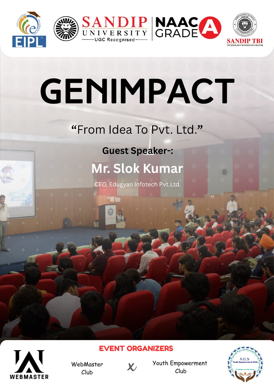 GENIMPACT: From Idea to Pvt. Ltd.- An Event by Webmaster and Youth Empowerment Clubs