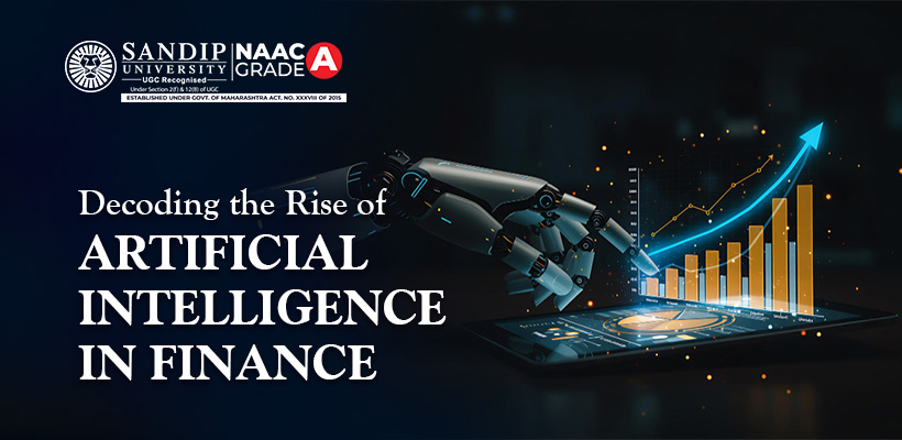 Artificial Intelligence in finance concept illustration