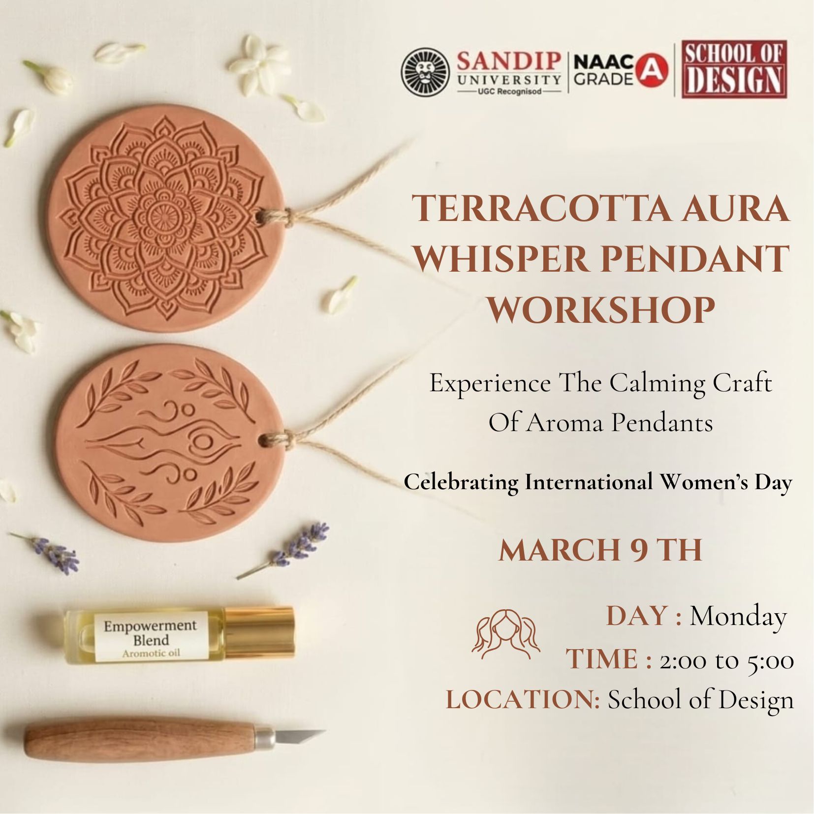 Terracotta Aura Whisper Pendant Workshop